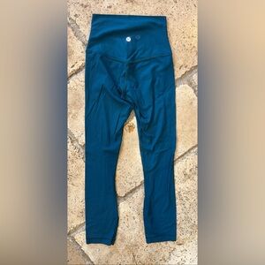 Women’s Lululemon Align Ribbed High-Rise Crop 23" Size 0 Turquoise